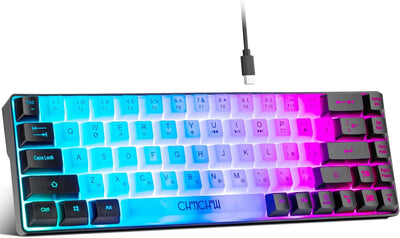 Mini RGB 60% Gaming Keyboard, 68 Keys 